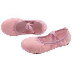 Ballettschuhe Kinder Tanzschuhe Damen Ballett Ballerina Schuhe Frauen Weich Ballettschläppchen Mädchen für Tanzen Gymnastik Pink 30 von Ulicox