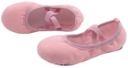 Ballettschuhe Kinder Tanzschuhe Damen Ballett Ballerina Schuhe Frauen Weich Ballettschläppchen Mädchen für Tanzen Gymnastik Pink 37 von Ulicox