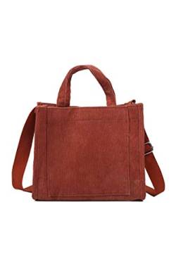 Ulisty Damen/Mädchen Klein Cord Fäch Tragetasche Mini Top Griff Tasche Lässig Schultertasche Handtasche Umhängetasche Braun von Ulisty