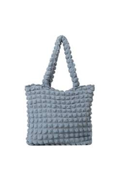 Ulisty Damen Puffer Tragetasche Gesteppt Schultertasche Handtasche Mode Tägliche Tasche blau von Ulisty