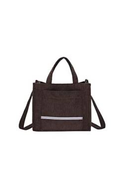 Ulisty Frauen Kleine Cord Tasche Tote Bag Mini Top Griff Tasche Casual Umhängetasche Umhängetasche Handtasche, coffee, Einheitsgröße von Ulisty