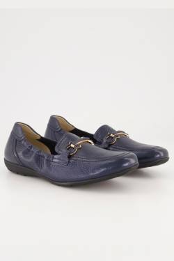 Caprice Leder-Loafer, Damen, blau, Größe: 37, Leder, Ulla Popken von Ulla Popken