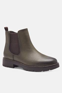 Chelsea-Boots, Damen, grün, Größe: 37, Polyester/Synthetische Fasern, Ulla Popken von Ulla Popken