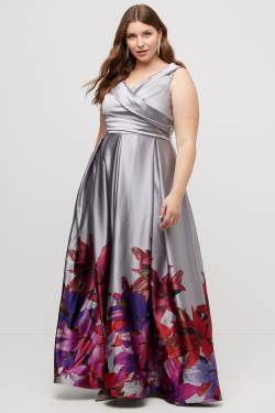 Große Größen Abendkleid, Damen, grau, Größe: 44, Polyester, Ulla Popken von Ulla Popken