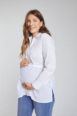 Große Größen Bellieva-Bluse, Damen, weiß, Größe: 46/48, Baumwolle, Ulla Popken von Ulla Popken