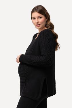 Große Größen Bellieva-Pullover, Damen, schwarz, Größe: 46/48, Baumwolle, Ulla Popken von Ulla Popken