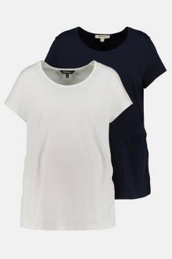 Große Größen Bellieva T-Shirt, Damen, blau, Größe: 50/52, Baumwolle/Viskose, Ulla Popken von Ulla Popken