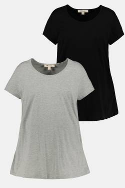 Große Größen Bellieva T-Shirt, Damen, grau, Größe: 50/52, Baumwolle/Viskose, Ulla Popken von Ulla Popken