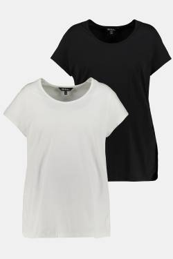 Große Größen Bellieva T-Shirt, Damen, schwarz, Größe: 50/52, Baumwolle/Viskose, Ulla Popken von Ulla Popken