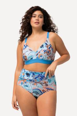 Große Größen Bikini, Damen, blau, Größe: 50, Polyester/Synthetische Fasern/Elasthan, Ulla Popken von Ulla Popken