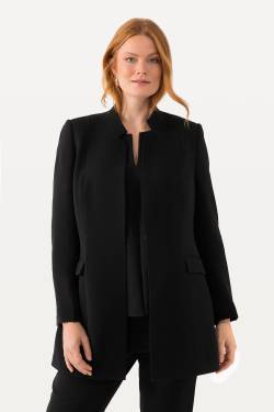 Große Größen Blazerjacke, Damen, schwarz, Größe: 44, Kunstseide/Viskose/Polyester, Ulla Popken von Ulla Popken