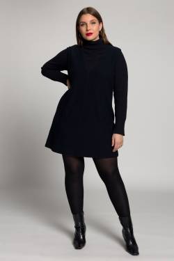 Große Größen Boiled-Wool-Kleid, Damen, schwarz, Größe: 50/52, Wolle, Ulla Popken von Ulla Popken
