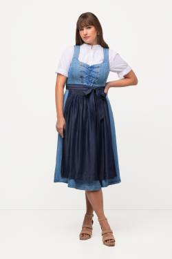 Große Größen Dirndl, Damen, blau, Größe: 60, Synthetische Fasern, Ulla Popken von Ulla Popken