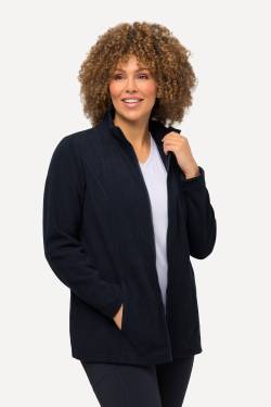 Große Größen Fleecejacke, Damen, blau, Größe: 46/48, Polyester/Elasthan, Ulla Popken von Ulla Popken