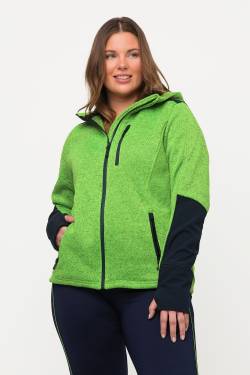 Große Größen Fleecejacke, Damen, grün, Größe: 46/48, Polyester, Ulla Popken von Ulla Popken