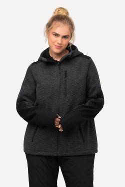 Große Größen Funktions-Fleecejacke, Damen, schwarz, Größe: 50/52, Polyester/Synthetische Fasern, Ulla Popken von Ulla Popken