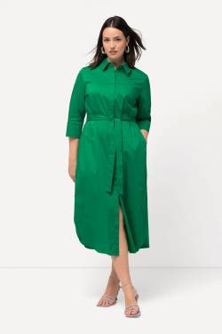 Große Größen Hemdblusenkleid, Damen, grün, Größe: 46/48, Baumwolle/Synthetische Fasern, Ulla Popken von Ulla Popken