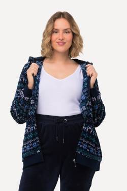 Große Größen Homewear-Jacke, Damen, blau, Größe: 46/48, Ulla Popken von Ulla Popken