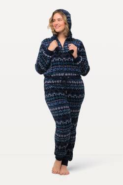 Große Größen Homewear-Overall, Damen, blau, Größe: 46/48, Ulla Popken von Ulla Popken