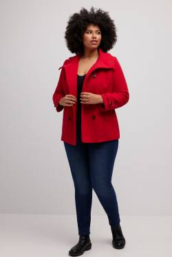 Große Größen Jacke, Damen, rot, Größe: 62/64, Polyester, Ulla Popken von Ulla Popken