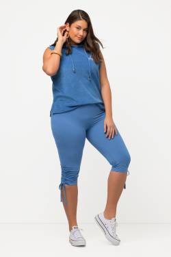 Große Größen Jersey-Capri, Damen, blau, Größe: 46/48, Baumwolle, Ulla Popken von Ulla Popken