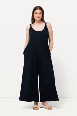 Große Größen Jersey-Jumpsuit, Damen, blau, Größe: 42/44, Baumwolle, Ulla Popken von Ulla Popken