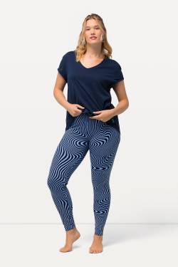 Große Größen Jersey-Leggings, Damen, blau, Größe: 42/44, Viskose, Ulla Popken von Ulla Popken