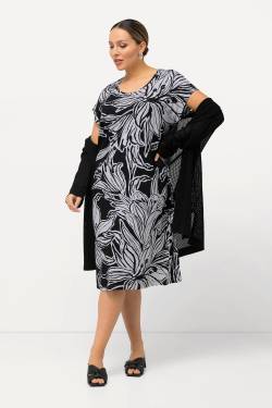 Große Größen Jersey-Minikleid, Damen, schwarz, Größe: 42/44, Baumwolle, Ulla Popken von Ulla Popken