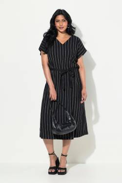 Große Größen Jersey-Minikleid, Damen, schwarz, Größe: 42/44, Polyester, Ulla Popken von Ulla Popken