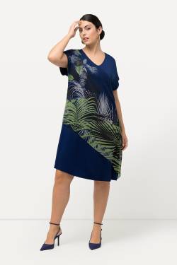 Große Größen Jerseykleid, Damen, blau, Größe: 62/64, Polyester/Viskose, Ulla Popken von Ulla Popken