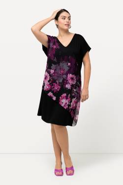 Große Größen Jerseykleid, Damen, schwarz, Größe: 42/44, Polyester/Viskose, Ulla Popken von Ulla Popken