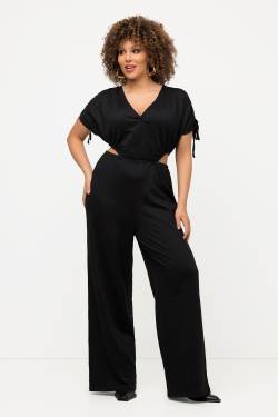 Große Größen Jumpsuit, Damen, schwarz, Größe: 50/52, Baumwolle/Polyester, Ulla Popken von Ulla Popken