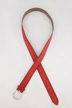 Große Größen Ledergürtel, Damen, rot, Größe: 145, Leder, Ulla Popken von Ulla Popken