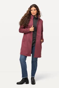 Große Größen Long-Fleecejacke, Damen, rot, Größe: 46/48, Polyester, Ulla Popken von Ulla Popken