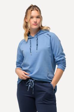 Große Größen Loungewear-Hoodie, Damen, blau, Größe: 50/52, Baumwolle/Polyester, Ulla Popken von Ulla Popken