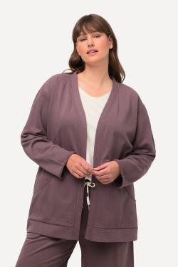 Große Größen Loungewear-Sweatjacke, Damen, braun, Größe: 46/48, Polyester/Baumwolle, Ulla Popken von Ulla Popken