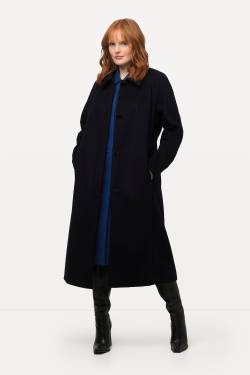 Große Größen Mantel, Damen, blau, Größe: 42, Polyester/Wolle, Ulla Popken von Ulla Popken