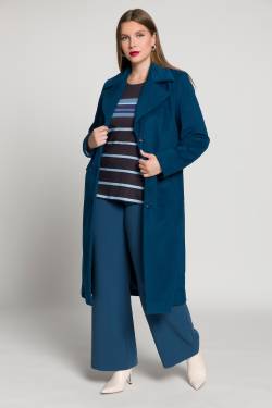 Große Größen Mantel, Damen, blau, Größe: 50, Polyester/Wolle, Ulla Popken von Ulla Popken