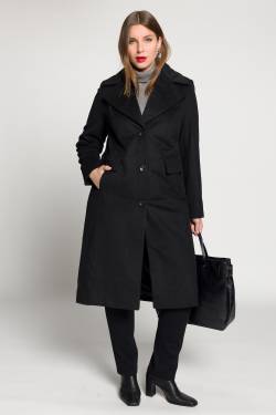 Große Größen Mantel, Damen, schwarz, Größe: 44, Polyester/Wolle, Ulla Popken von Ulla Popken