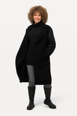 Große Größen Mantel, Damen, schwarz, Größe: 58/60, Polyester/Wolle, Ulla Popken von Ulla Popken
