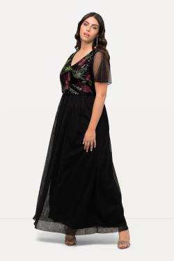 Große Größen Maxikleid, Damen, schwarz, Größe: 46/48, Polyester, Ulla Popken von Ulla Popken