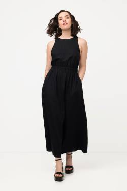 Große Größen Maxikleid, Damen, schwarz, Größe: 50/52, Leinen/Viskose, Ulla Popken von Ulla Popken