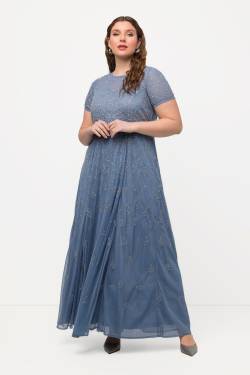 Große Größen Meshkleid, Damen, blau, Größe: 50, Polyester/Synthetische Fasern, Ulla Popken von Ulla Popken