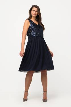 Große Größen Midikleid, Damen, blau, Größe: 54/56, Polyester, Ulla Popken von Ulla Popken