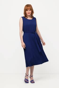 Große Größen Plissee-Kleid, Damen, blau, Größe: 50/52, Polyester, Ulla Popken von Ulla Popken