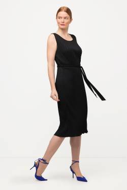 Große Größen Plissee-Kleid, Damen, schwarz, Größe: 50/52, Polyester, Ulla Popken von Ulla Popken