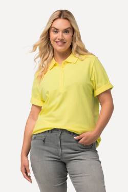 Große Größen Poloshirt, Damen, gelb, Größe: 50/52, Baumwolle, Ulla Popken von Ulla Popken
