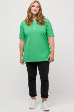 Große Größen Poloshirt, Damen, grün, Größe: 46/48, Baumwolle, Ulla Popken von Ulla Popken