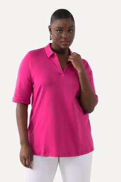 Große Größen Poloshirt, Damen, rosa, Größe: 42/44, Baumwolle, Ulla Popken von Ulla Popken