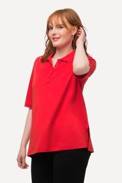 Große Größen Poloshirt, Damen, rot, Größe: 58/60, Baumwolle, Ulla Popken von Ulla Popken